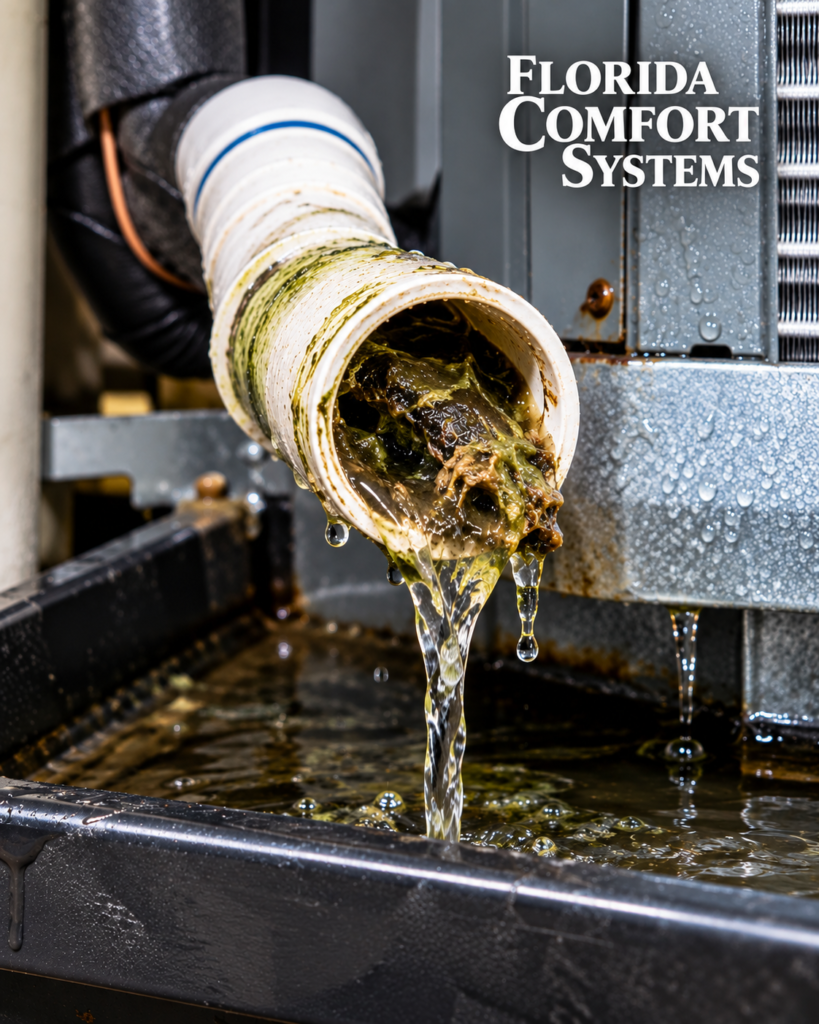 clogged AC drain line Naples FL